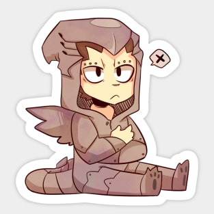 Gajeel in Metalicana onesie sticker Sticker